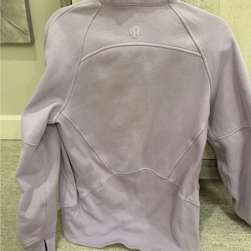 Lavender lululemon long scuba 1/4 zip - Picture 4 of 5